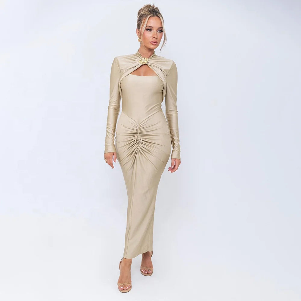 Elegant Evening Dress Solid Women's Dresses